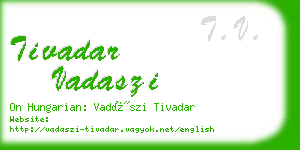 tivadar vadaszi business card